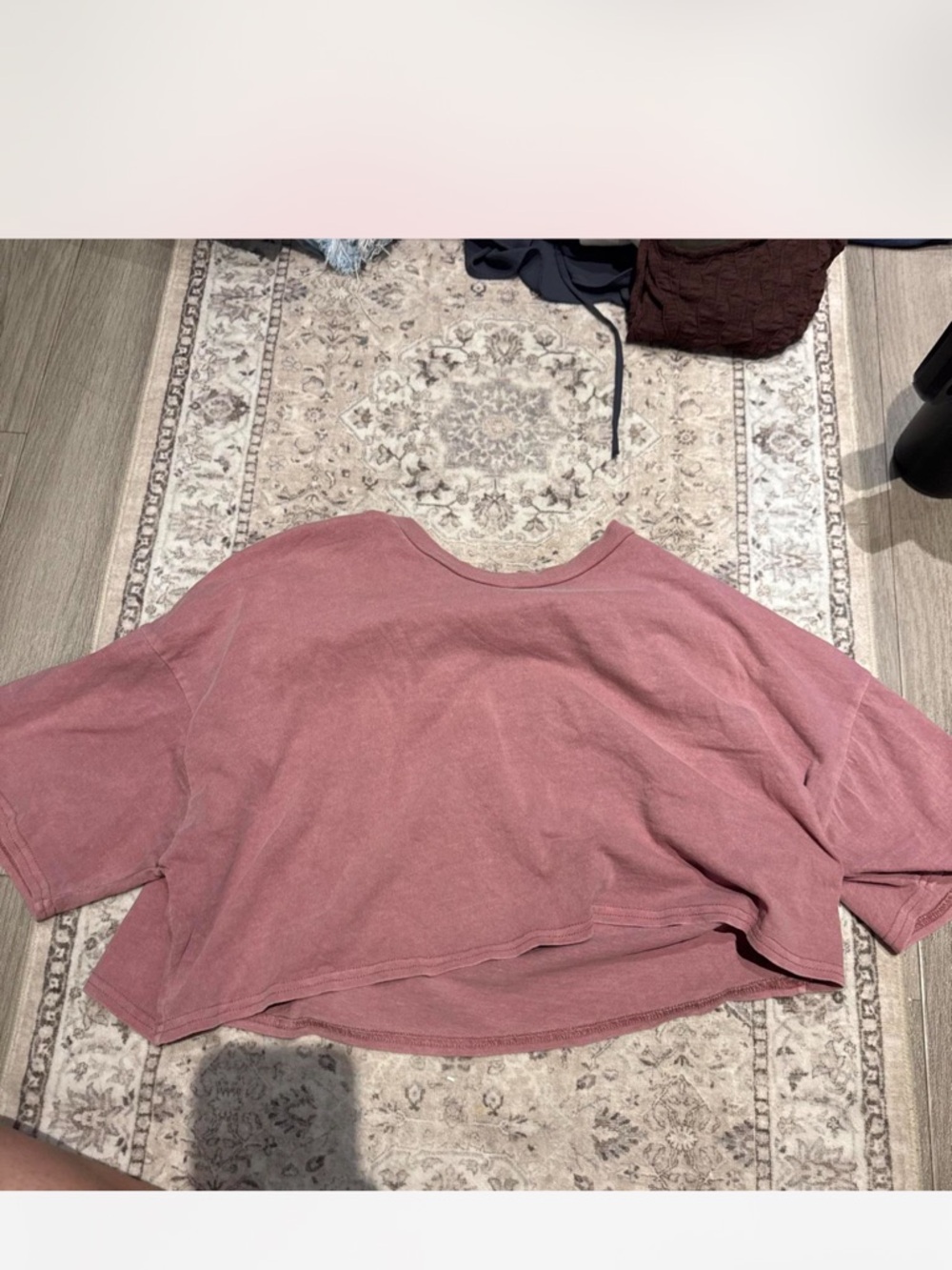 Forever 21 Cropped Tee in Dusty Rose